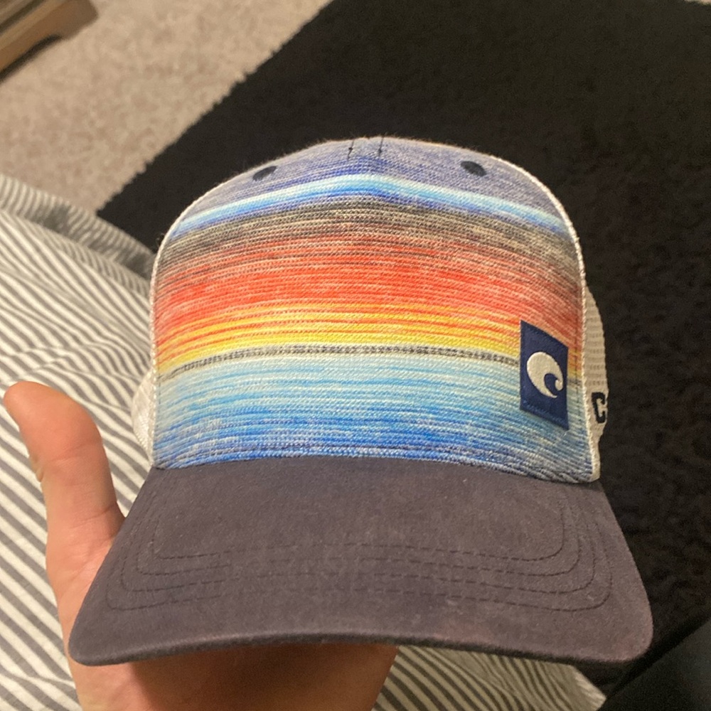 Colorful Costa Del Mar Hat Cap Mens Snapback Textured